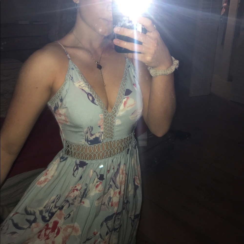 Long floral prom dress